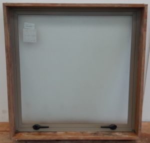 Mint green aluminium awning window