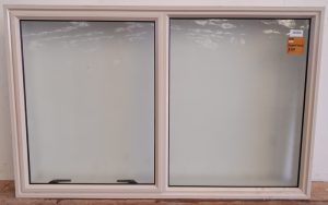 Cream aluminium awning window