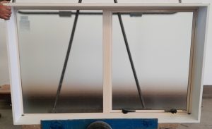 Cream aluminium awning window