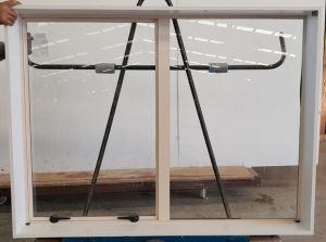 Cream aluminium awning window