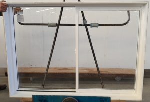 White aluminium sliding window