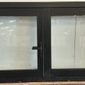 Black Double glazed French opening window