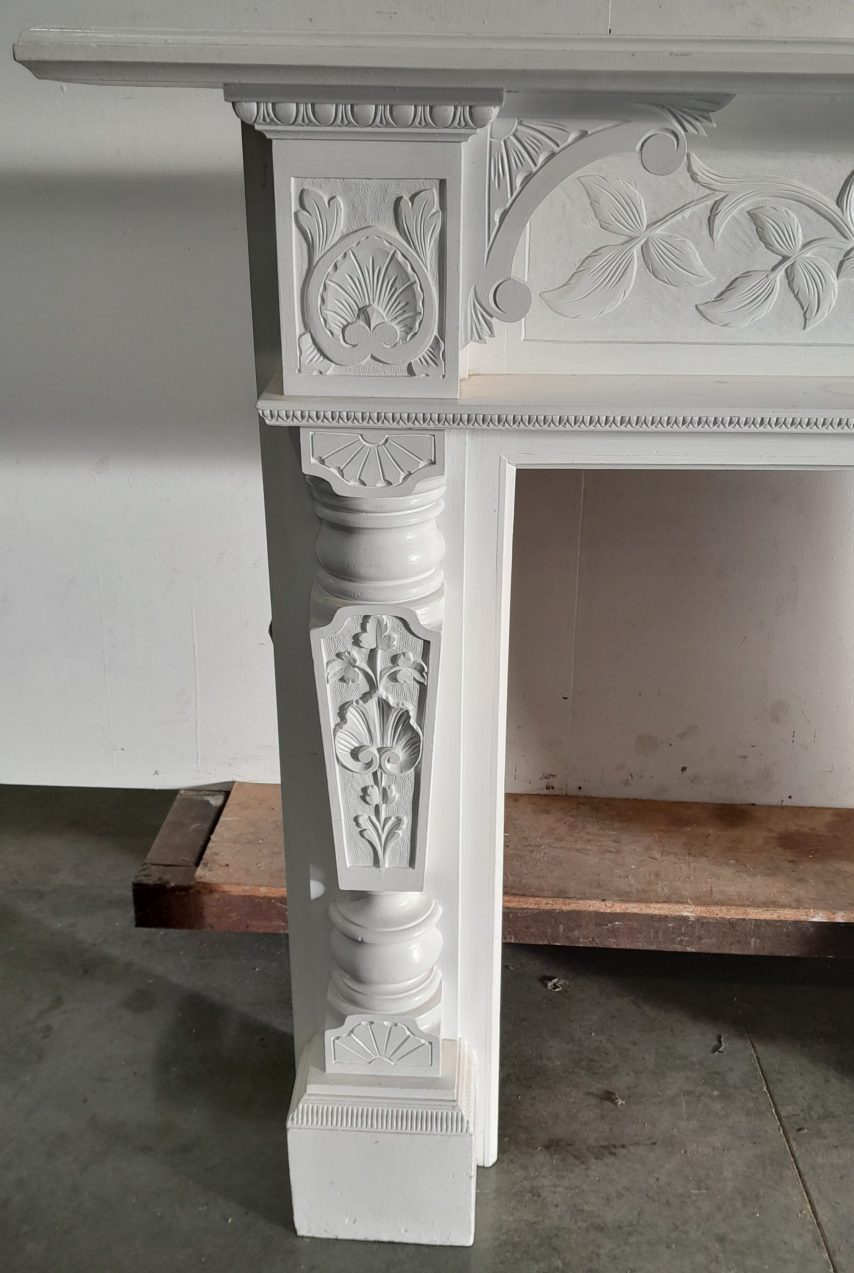 Beautiful Solid Kauri Hand-carved Fire Surround