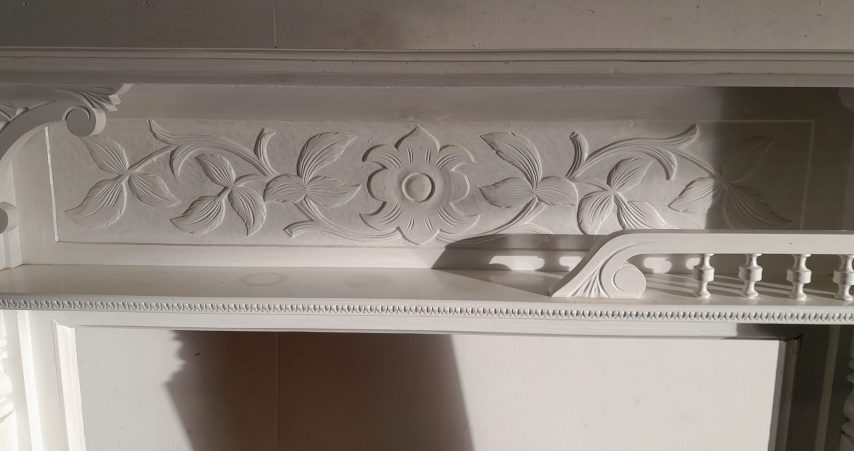 Beautiful Solid Kauri Hand-carved Fire Surround
