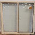Cream aluminium sliding window
