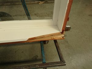 Wooden four sash awning window