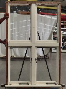 Wooden twin casement window