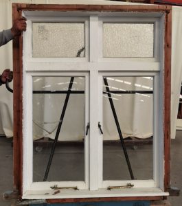 Wooden twin casement window