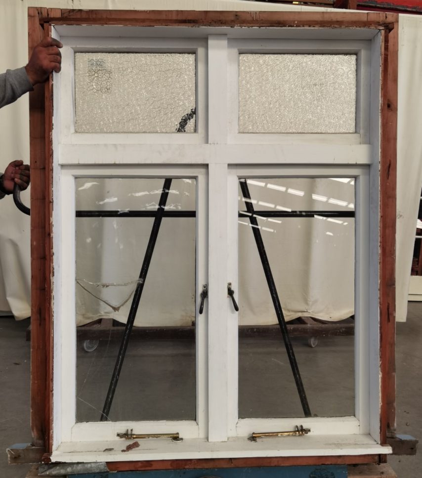 Wooden twin casement window