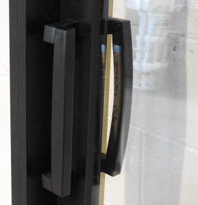 Black Aluminium Sliding Door - Double Glazed - New