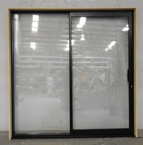 Black Aluminium Sliding Door - Double Glazed - New