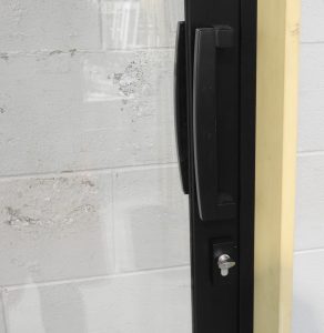 Black Aluminium Sliding Door - Double Glazed - New