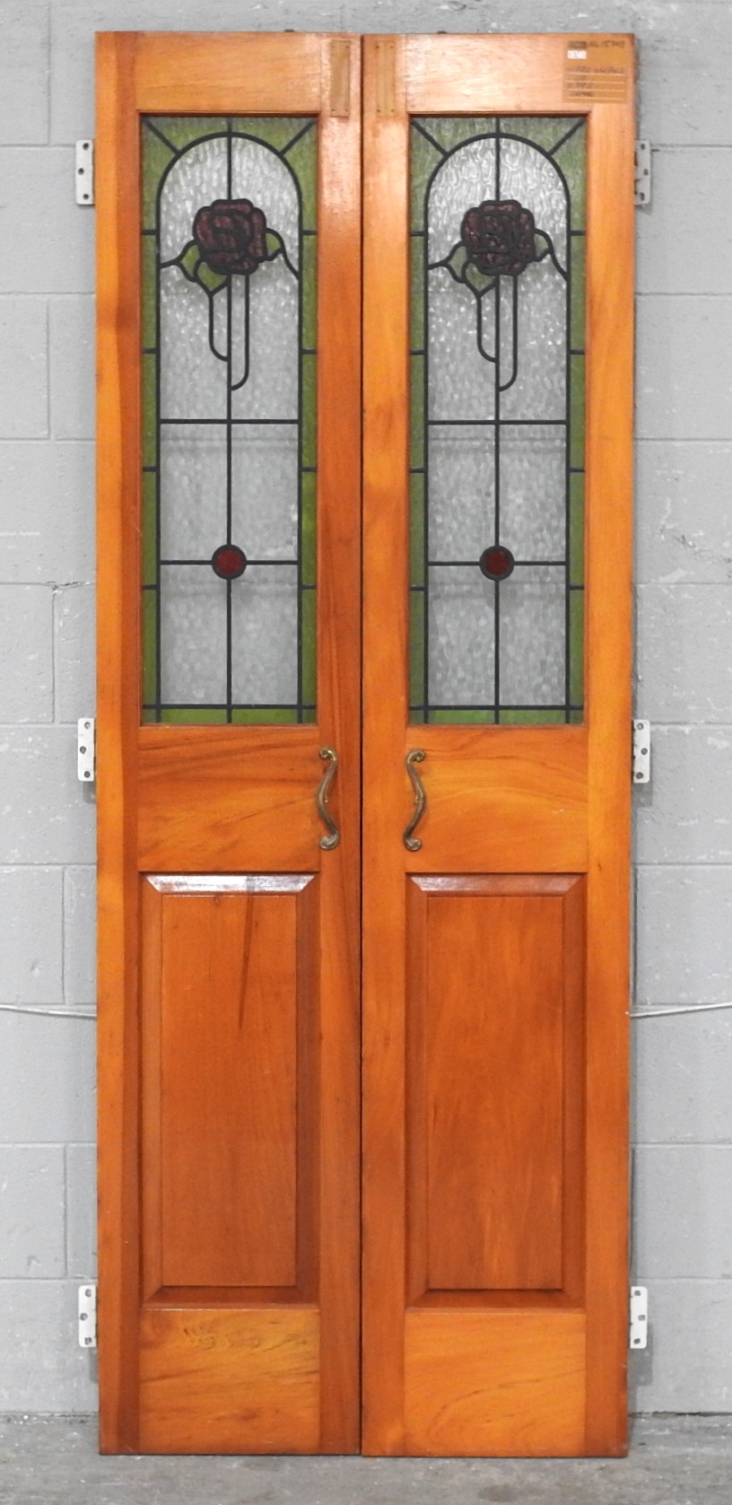 Narrow Wooden Internal French Doors - Unhung