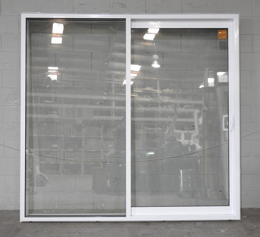 White Aluminium Sliding Door - Double Glazed