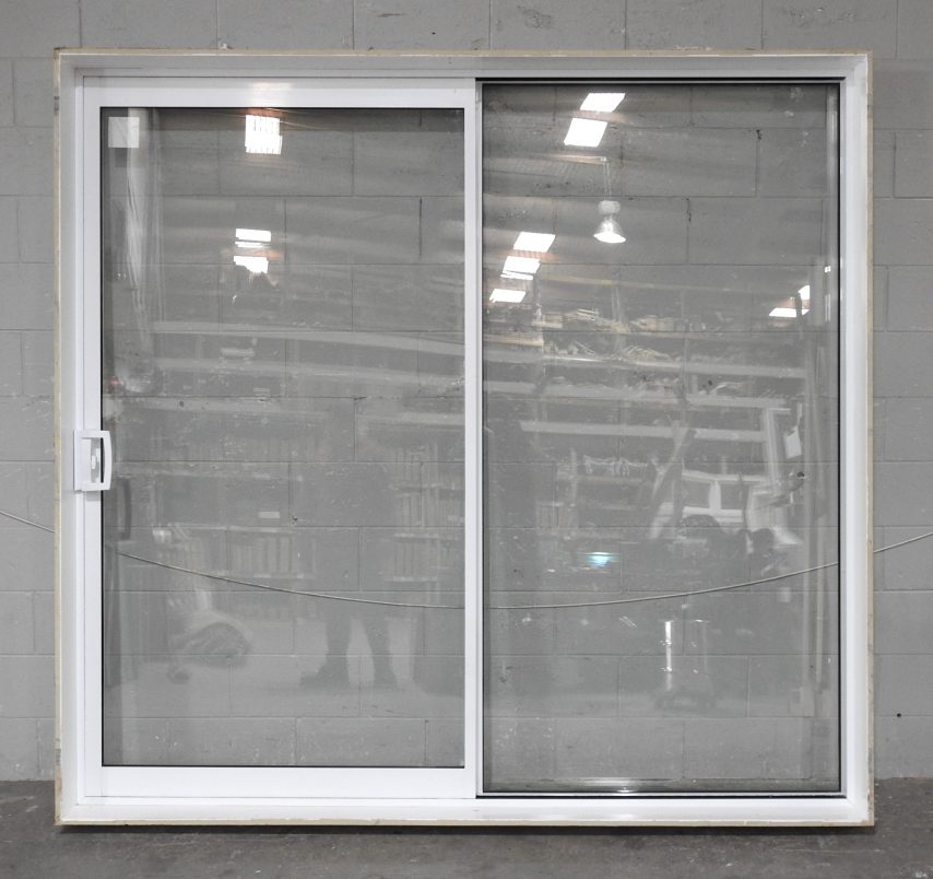 White Aluminium Sliding Door - Double Glazed