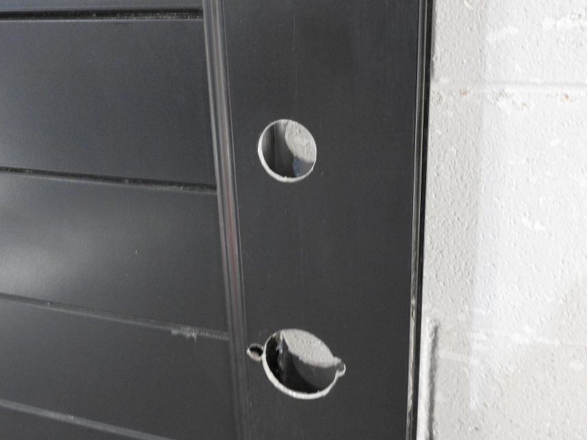 Black Aluminium Louvre Style Door New Unused - Unhung