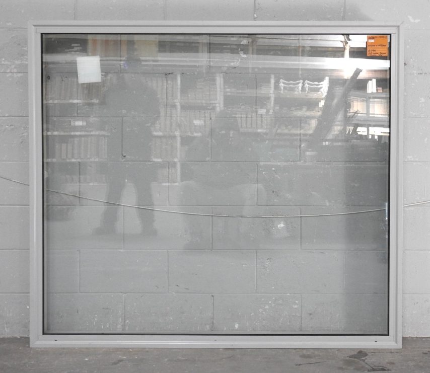 Silver Pearl Aluminium Fixed Window - Double Glazed