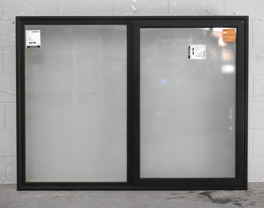 Black Aluminium Single Awning Window - Double Glazed