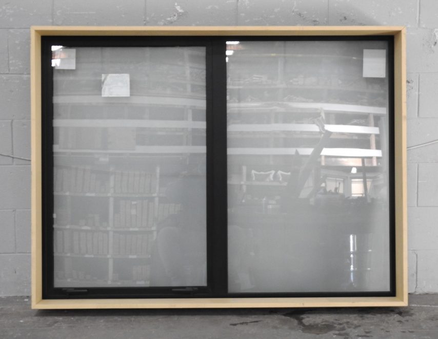 Black Aluminium Single Awning Window - Double Glazed