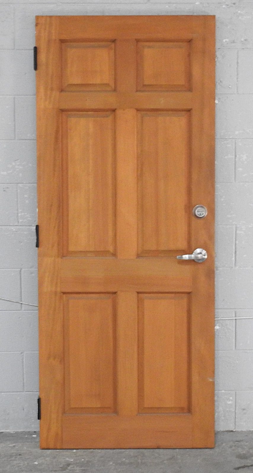 Wooden Exterior 6-Panel Entry Door - Unhung