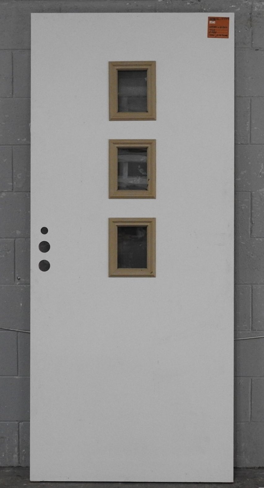 Wooden Exterior 3-Light Entry Door - Double Glazed