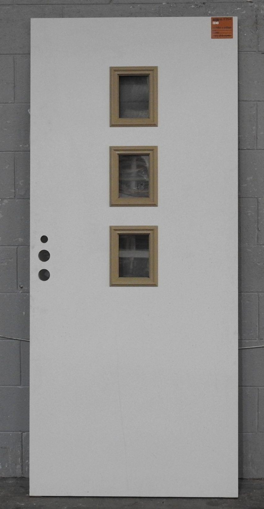 Wooden Exterior 3-Light Entry Door - Double Glazed