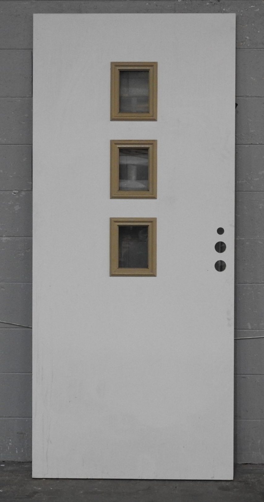 Wooden Exterior 3-Light Entry Door - Double Glazed