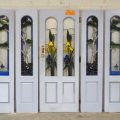 1940's Leadlight Entry Door With Sidelights - Disassembled