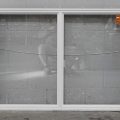 Off White Aluminium Fixed 2-Pane Window