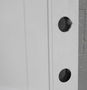 White Aluminium TG&V Style Door New Unused - Unhung