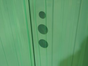 Silver Pearl Aluminium Double TG&V Entry Doors - Unused