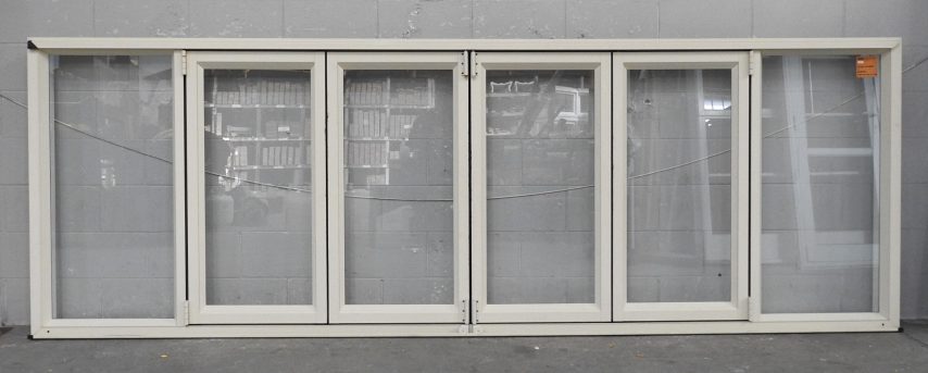 Off White Aluminium Bi-Fold Landscape Window