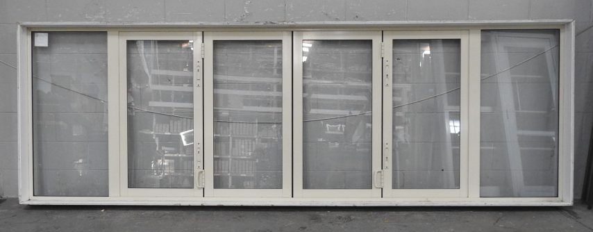 Off White Aluminium Bi-Fold Landscape Window
