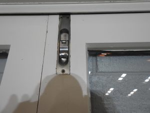 Wooden (Cedar) French Doors Hung in Aluminium Frame