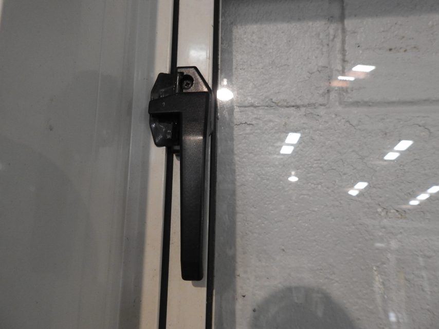 Canvas cloth Aluminium stacker sliding door - opens right to left