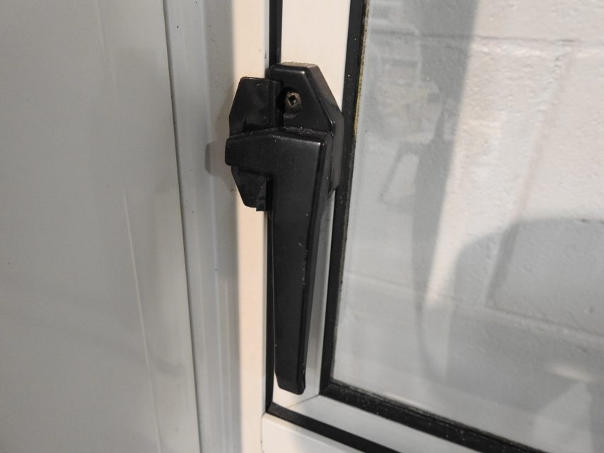 Canvas cloth Aluminium stacker sliding door - opens right to left