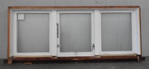 Wooden single awning landscape window - obscure glass
