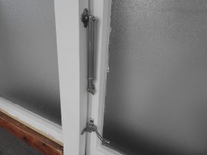 Wooden single awning landscape window - obscure glass