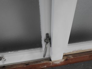 Wooden single awning landscape window - obscure glass