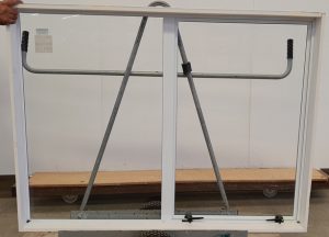 White aluminium awning window