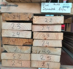 Treated Pine timber for outdoor