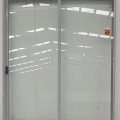 Gull grey aluminium sliding door