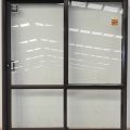 Brown aluminium sliding door