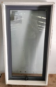 Denim blue double glazed aluminum awning window