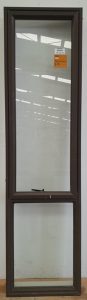 Brown aluminium awning window