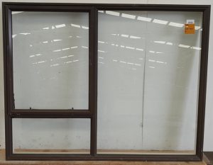 Brown aluminium awning window