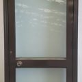 Brown aluminium door