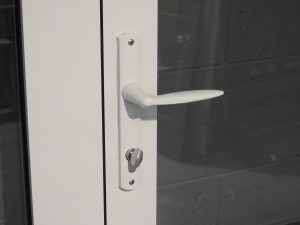 Off white Aluminium double glazed French doors - near new