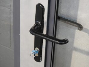 Denim Blue Aluminium French Doors - Double Glazed