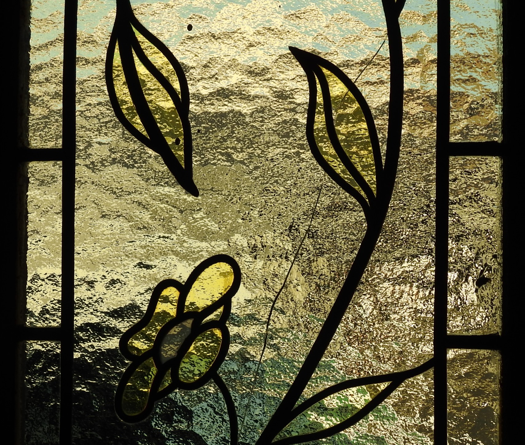 Bronze Ali' Frame with Wooden 4 Panel Entrance Door